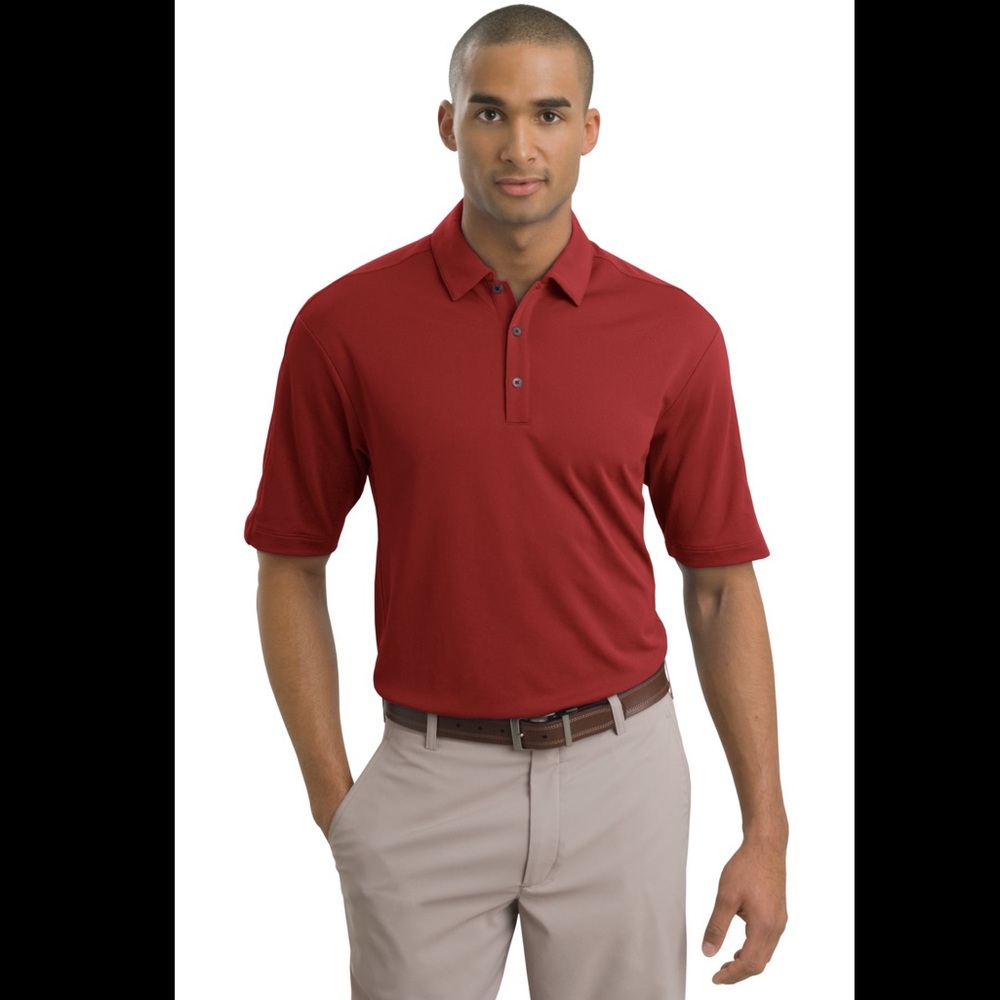 🆕Nike Burgundy Golf Tech Sport Dri FIT‎ Polo